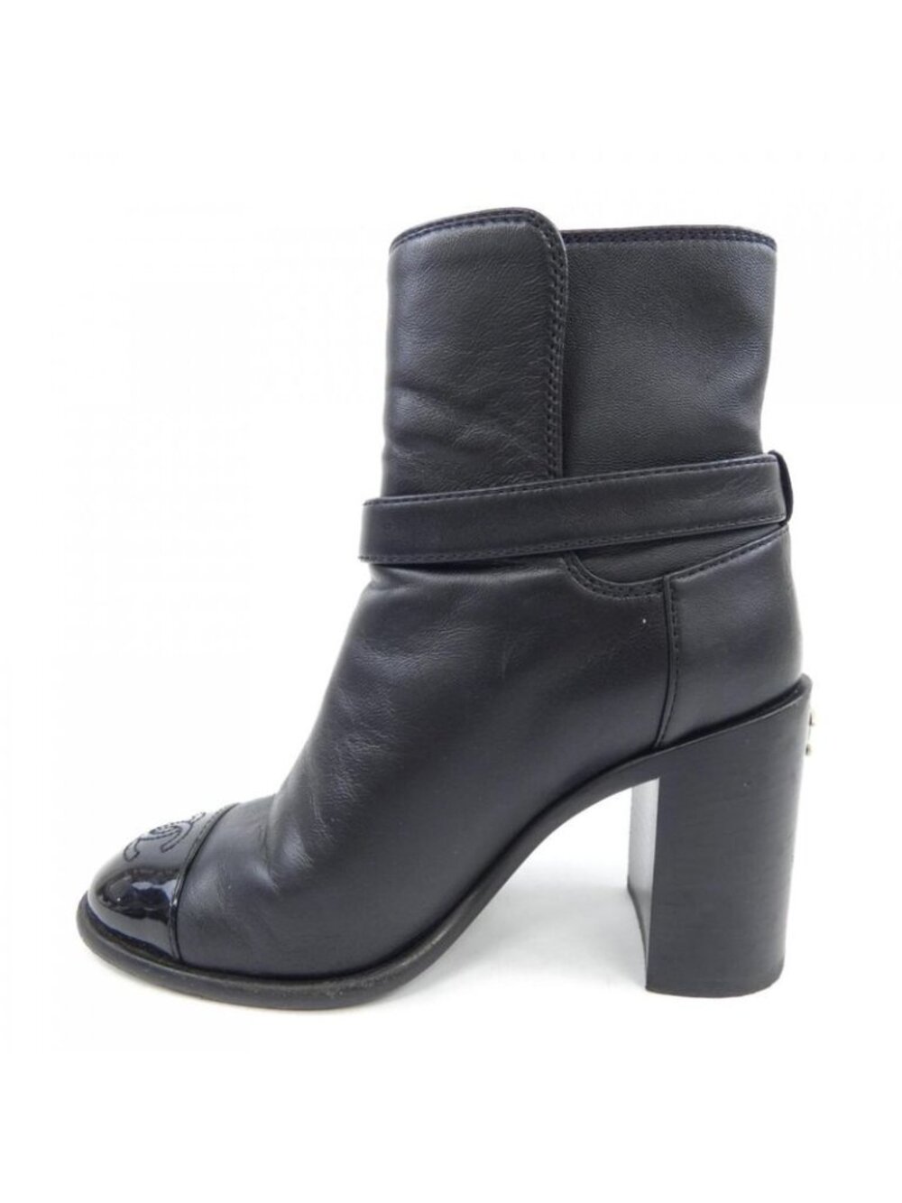Chanel Size 35 Patent Black Boots - Picture 3 of 7